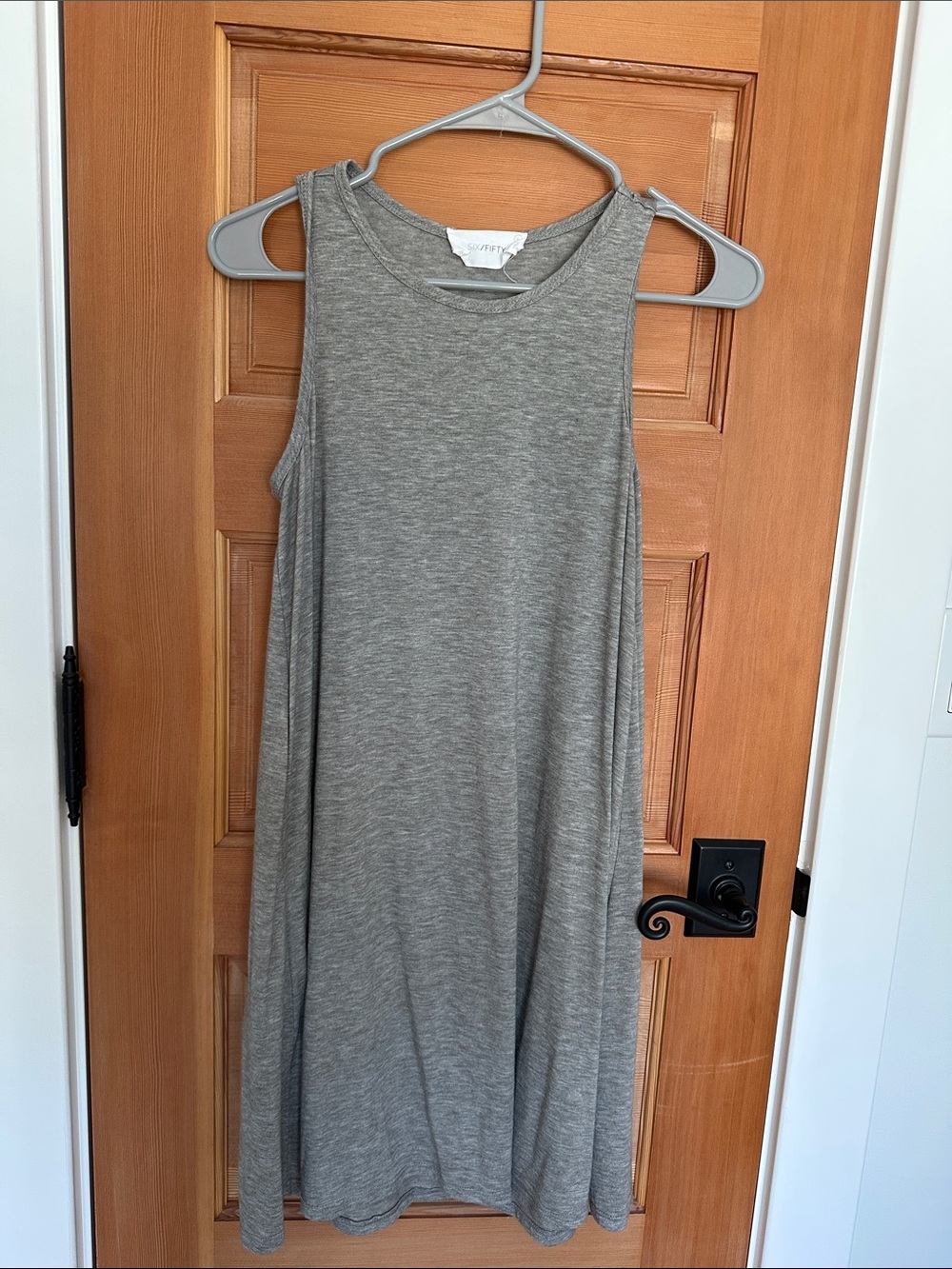 Sleeveless Gray Midi Swing Dress by Universal Thread